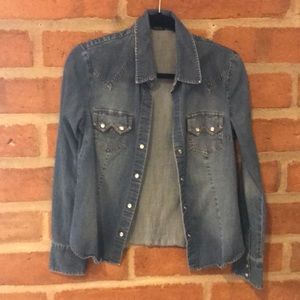 BCBG Western inspired denim shirt